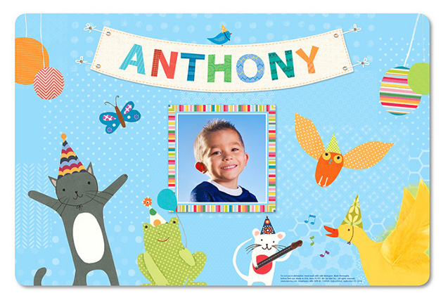 Let's Celebrate! Personalized Placemat - Blue
