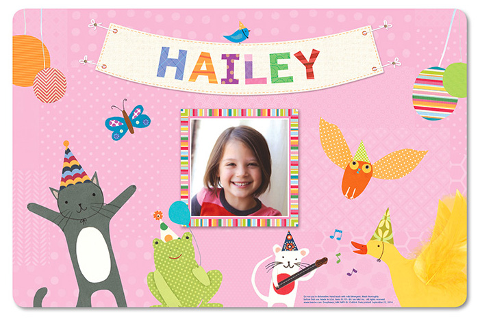 Let's Celebrate! Personalized Placemat - Pink