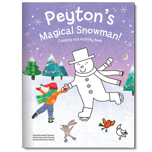 My Magic Snowman Personalized Coloring and Activity Book