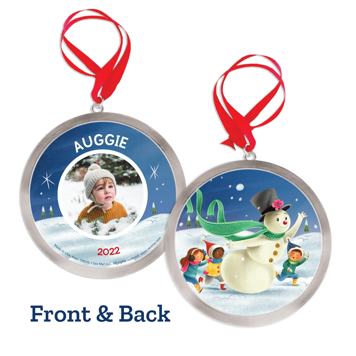 Singing Snowman Personalized Ornament