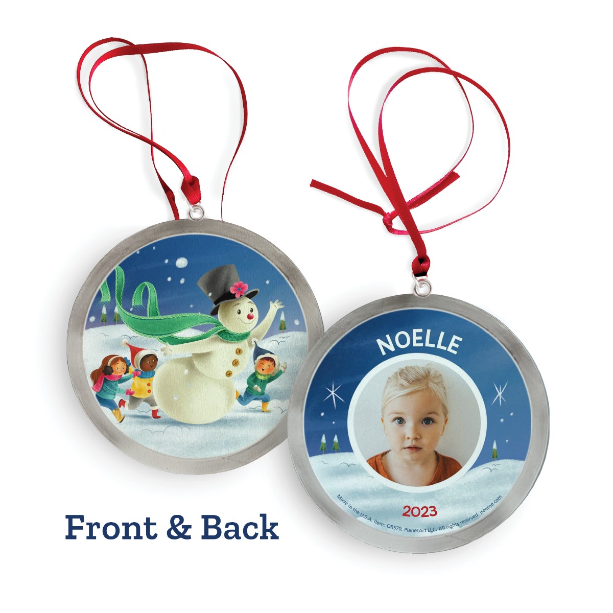 Singing Snowman Personalized Ornament