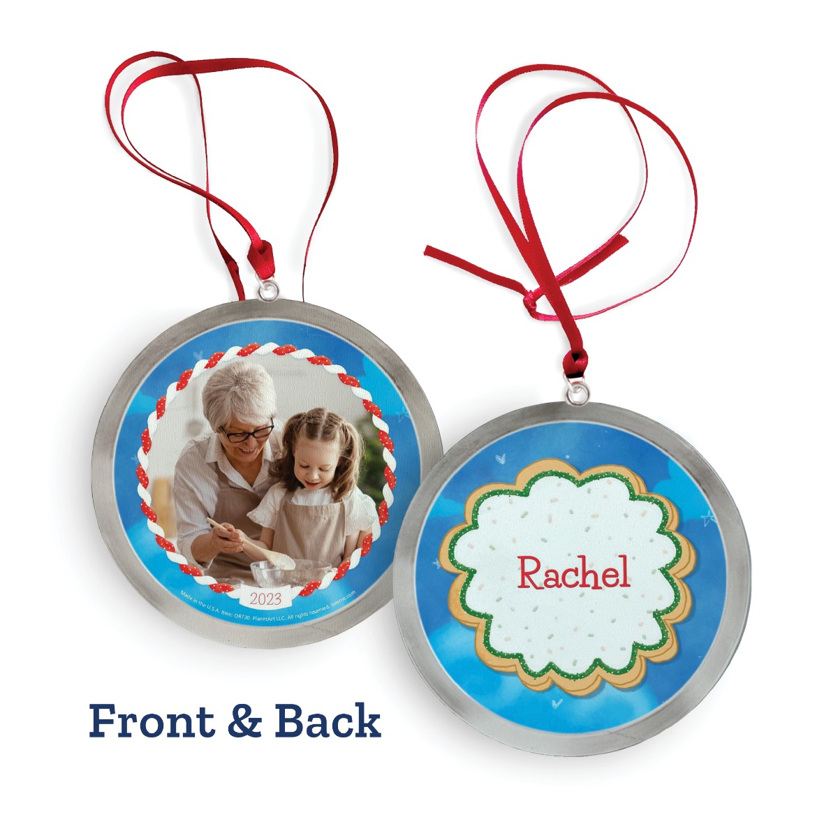 Baking Christmas Cookies Together Personalized Ornament