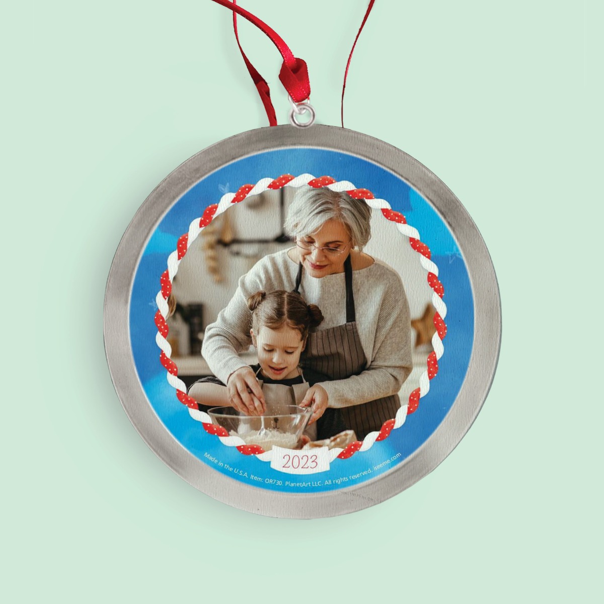 Baking Christmas Cookies Together Personalized Ornament