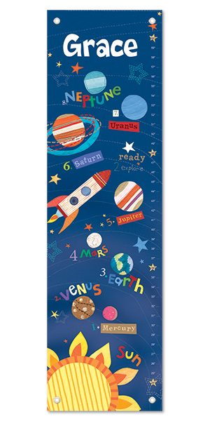 Outer Space Personalized Growth Chart