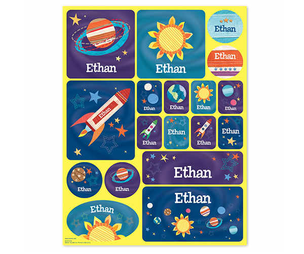 Blast Off! Personalized Stickers