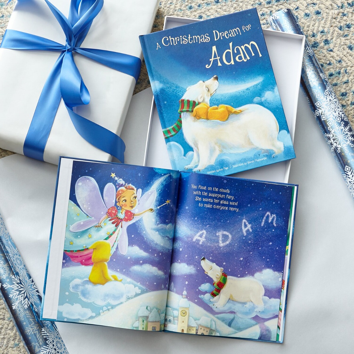A Christmas Dream for Me Personalized Book and Polar Bear Gift Set