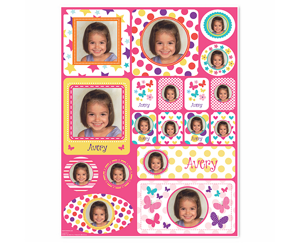 Picture Perfect Personalized Sticker - Pink