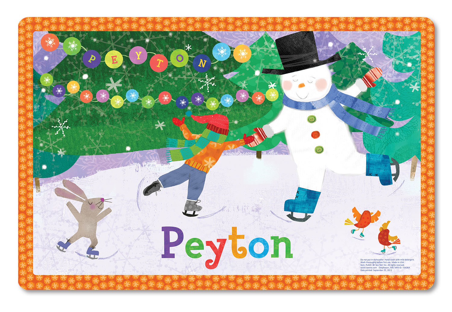 My Magical Snowman Personalized Placemat