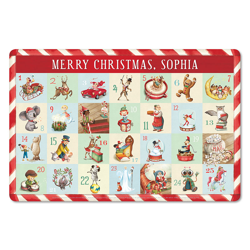 Countdown To Christmas Personalized Placemat