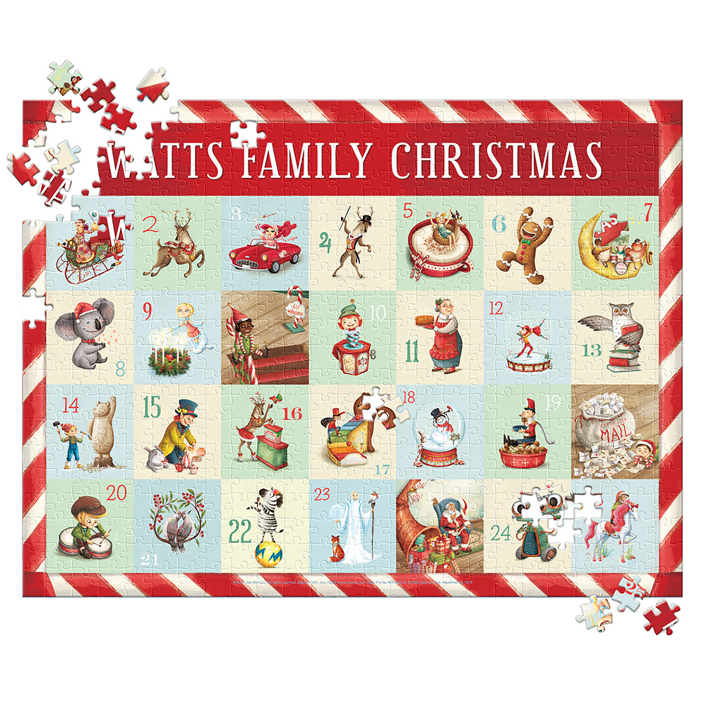Countdown to Christmas Personalized Puzzle - 500 Pieces 