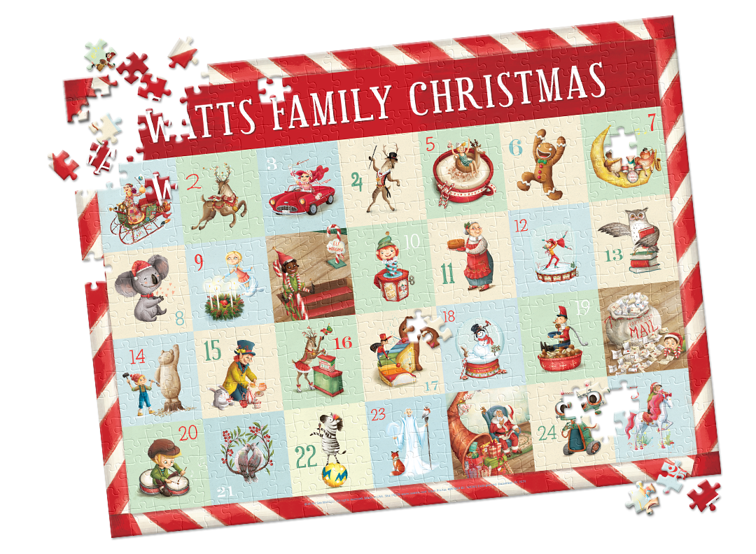 Countdown to Christmas Personalized Puzzle - 500 Pieces 