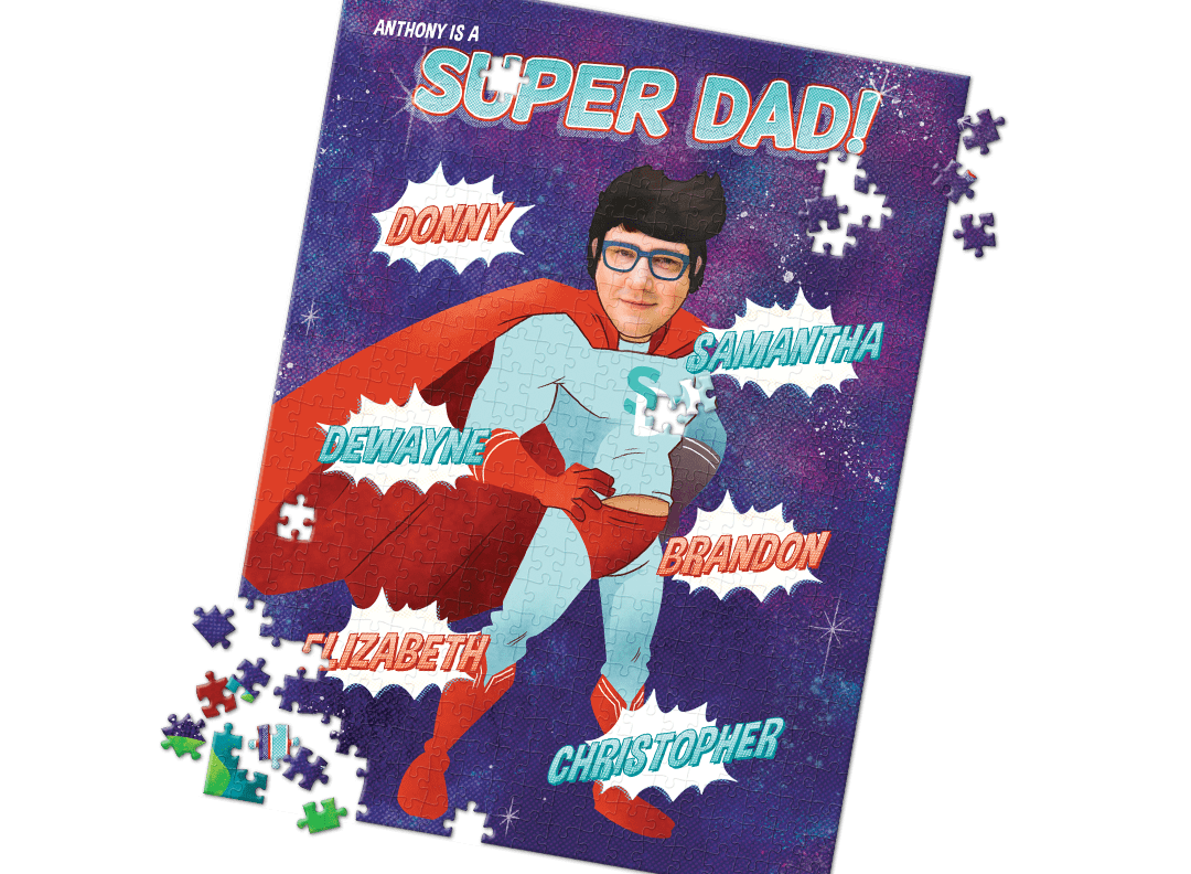 Super Dad Personalized Puzzle – 500  Pieces