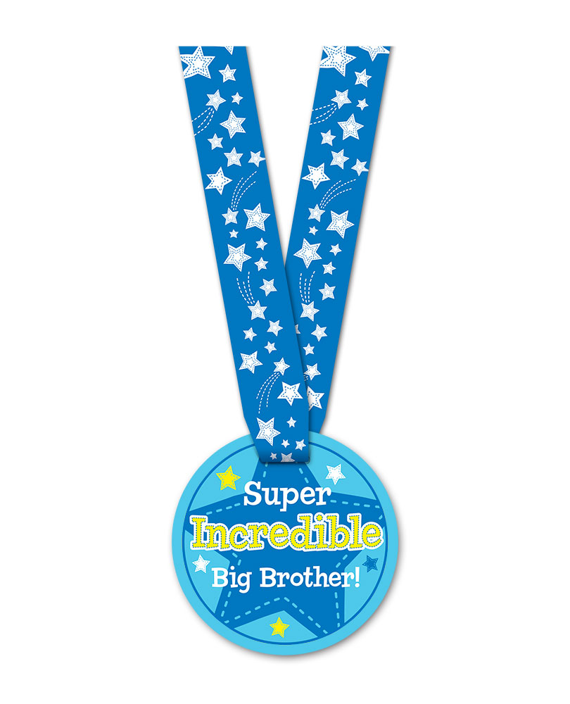 The Super, Incredible Big Brother Personalized Book and Medal