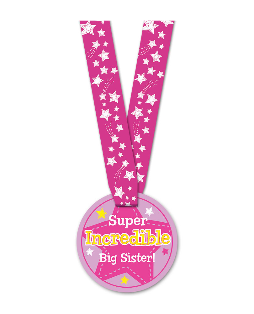 The Super, Incredible Big Sister Personalized Book and Medal