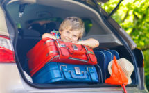 kid ready for road trip