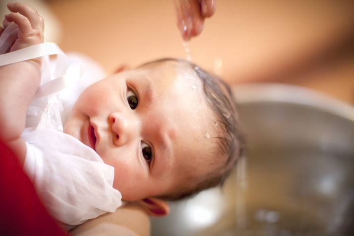 baby at baptism